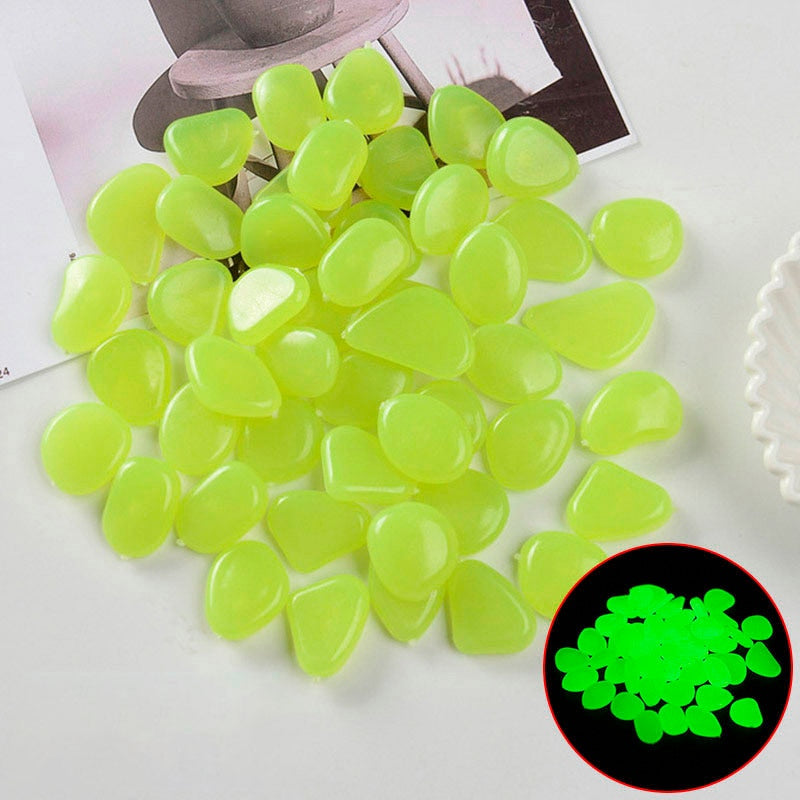 Luminous Garden Stones in Different Colors