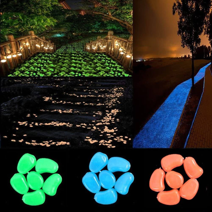 Luminous Garden Stones in Different Colors