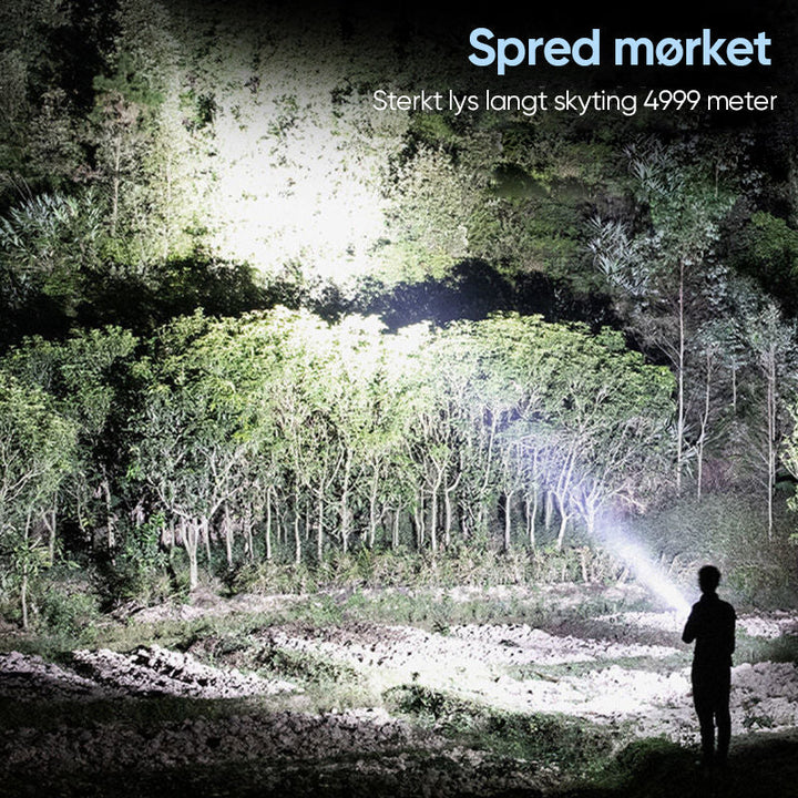 Rechargeable LED Torch - Waterproof | 3 Lysmoduser