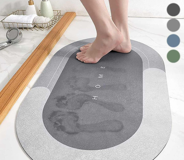 Oval quick-drying only gulv speciell with non-slip rear