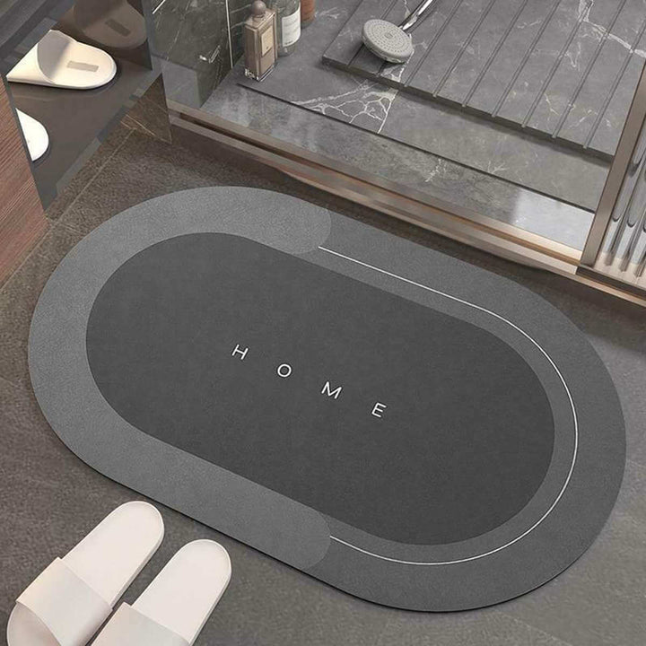 Oval quick-drying only gulv speciell with non-slip rear
