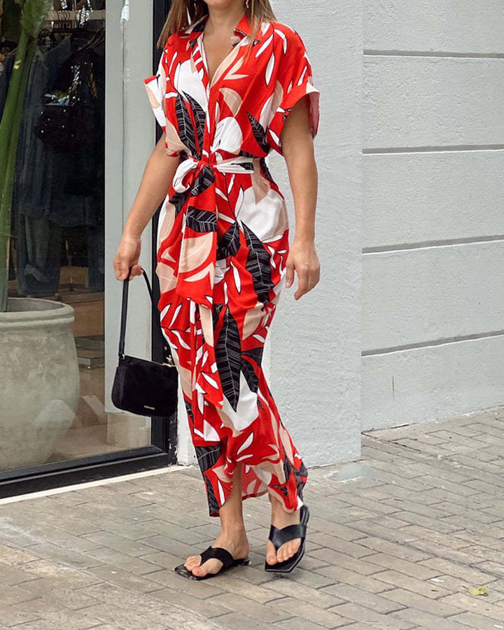 Maren skjortblusklänning with print - Stylish and comfortable