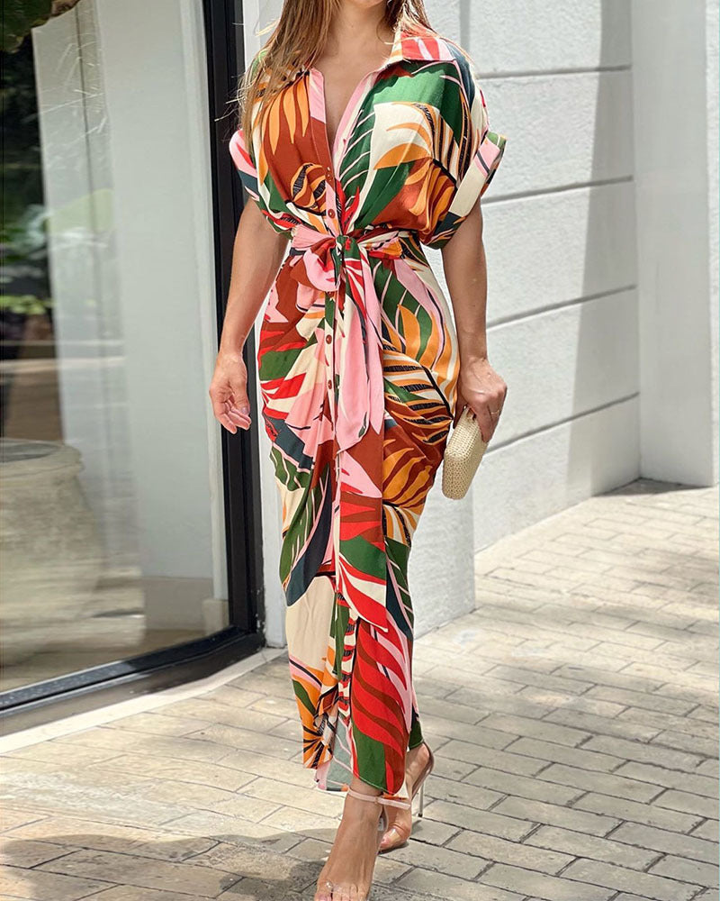 Maren skjortblusklänning with print - Stylish and comfortable