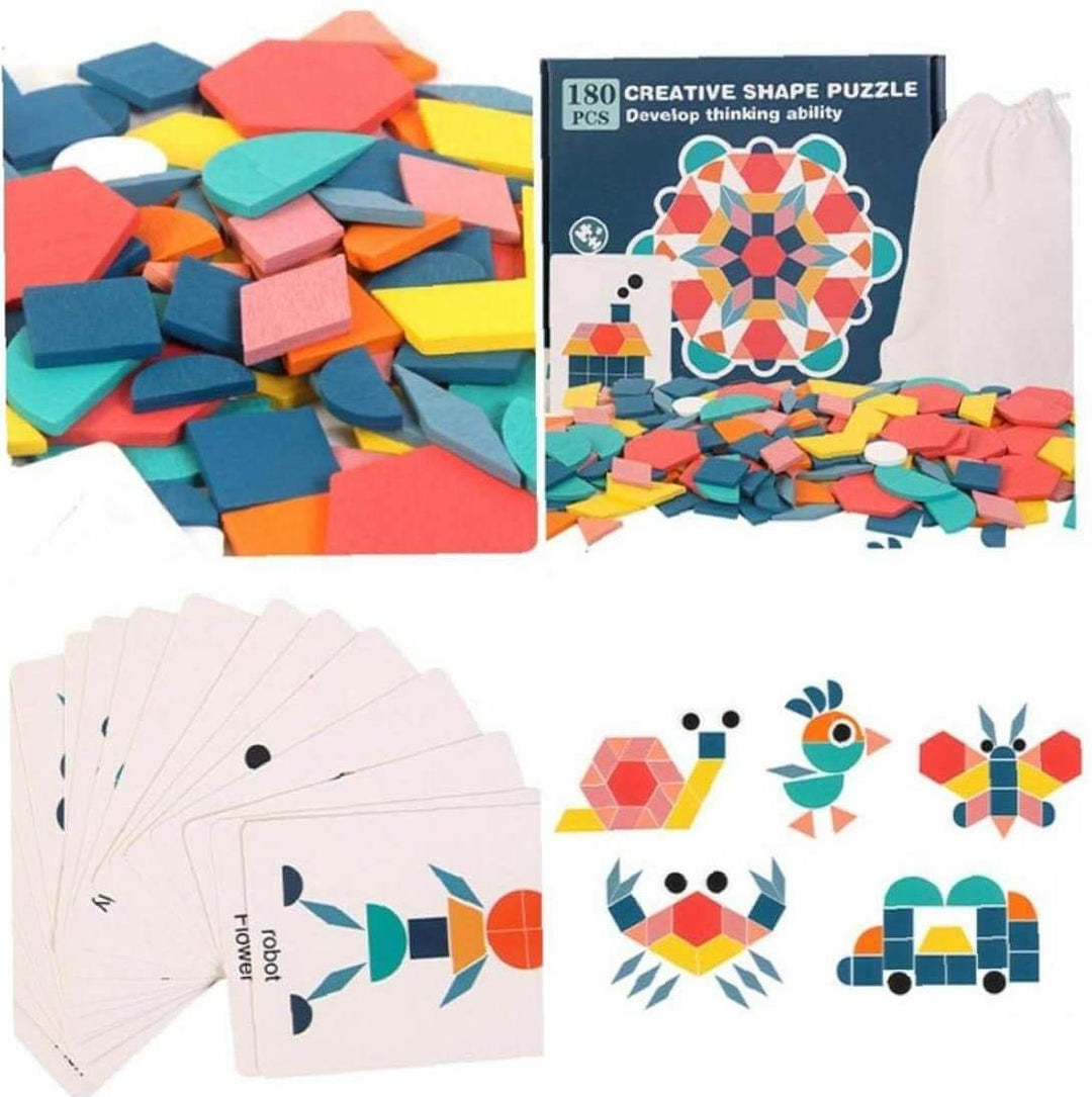 Educational wooden activity puzzle for children