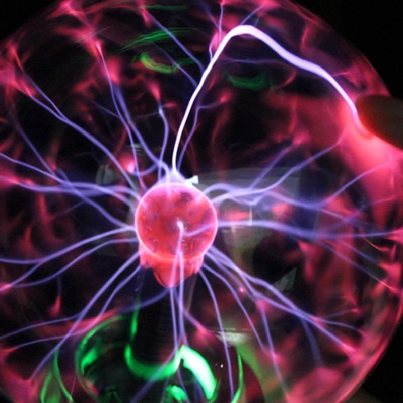 Decorative Plasma Ball With Interactive Light Beams