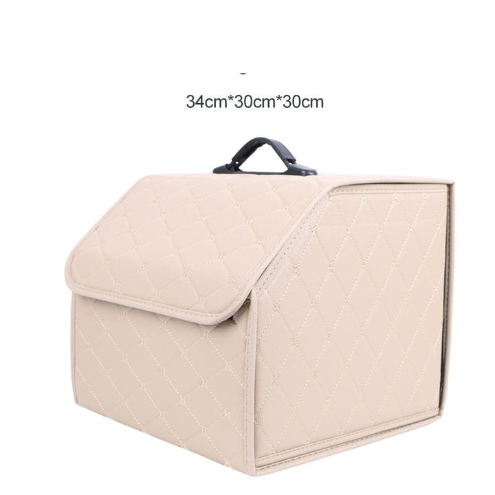 Premium collapsible car baggage roe organiser in PU leather