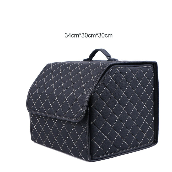 Premium collapsible car baggage roe organiser in PU leather
