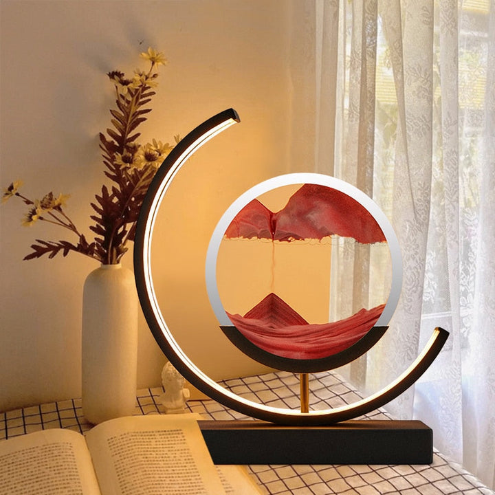 Quicksand-table lamp - Unique, casual 3D-sandmaleri