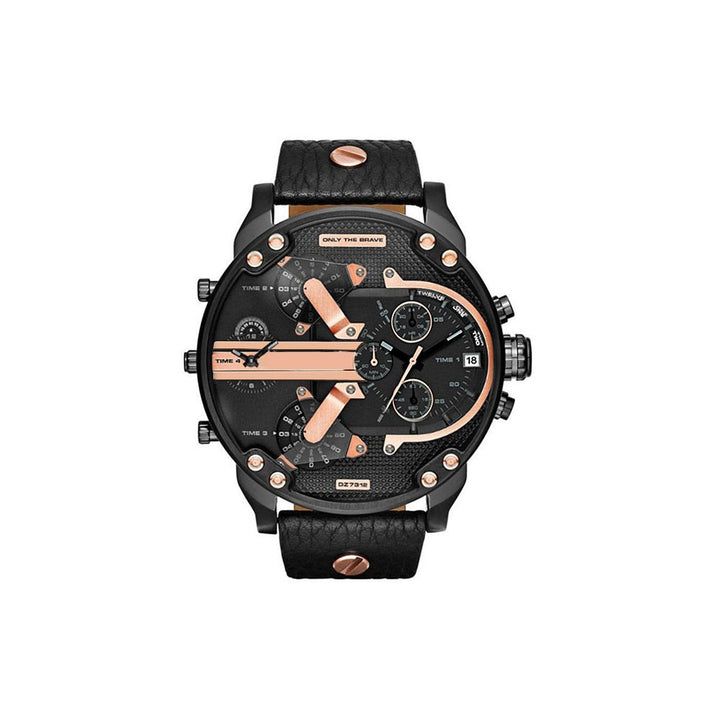 Robust herrers analogous quartz clock with krono graph and date function