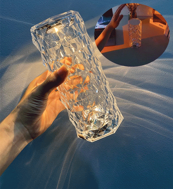 Rose Crystal Projector Lamp – Magical Mood Light for the Home