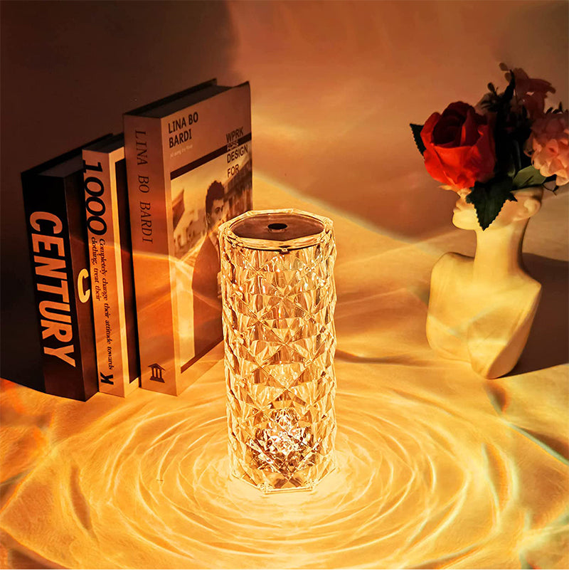 Rose Crystal Projector Lamp – Magical Mood Light for the Home