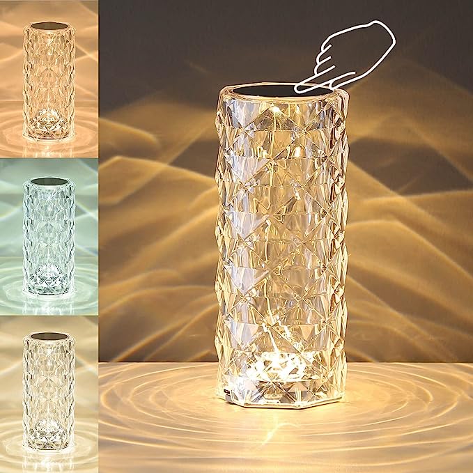 Rose Crystal Projector Lamp – Magical Mood Light for the Home