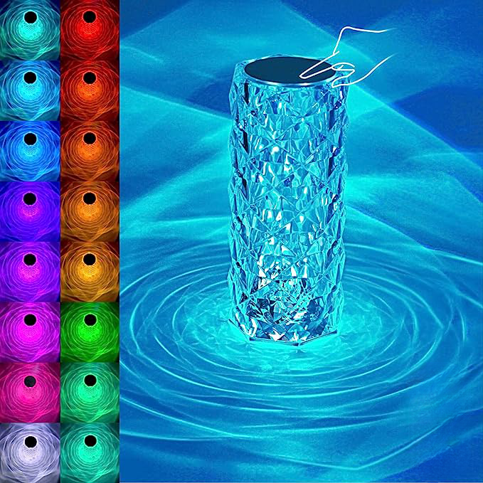 Rose Crystal Projector Lamp – Magical Mood Light for the Home