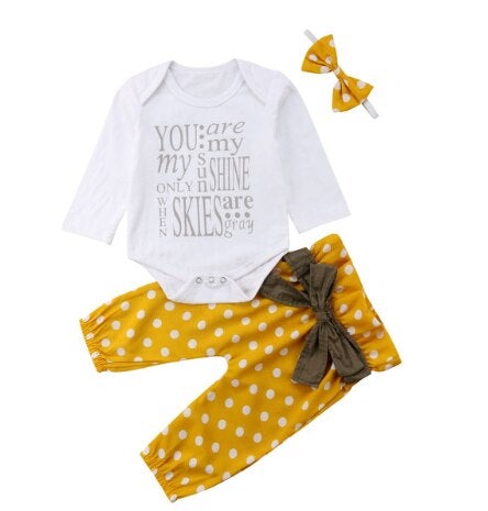 Baby Girl Romper Set with Print