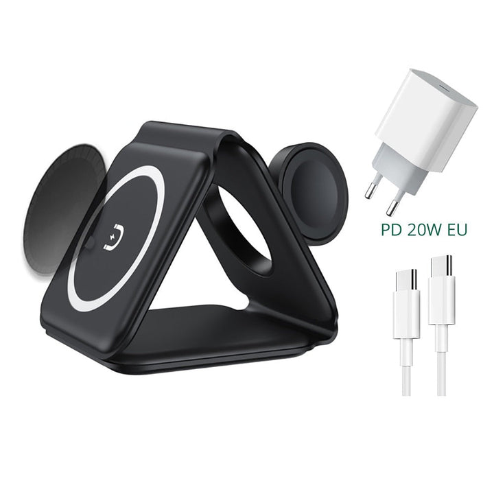 Unisex Foldable Wireless Charger with Magnetic Attachment