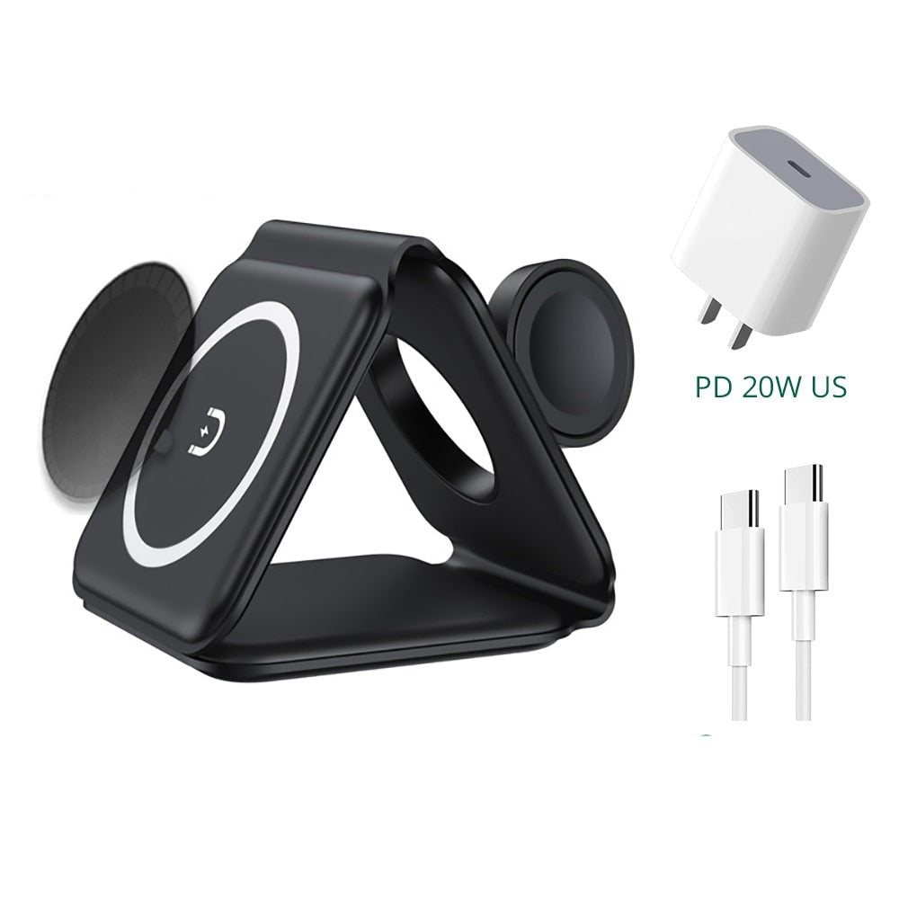 Unisex Foldable Wireless Charger with Magnetic Attachment