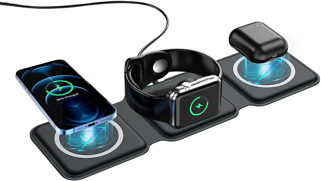 Unisex Foldable Wireless Charger with Magnetic Attachment