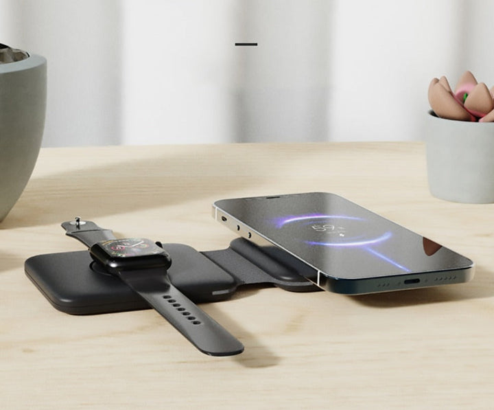 Unisex Foldable Wireless Charger with Magnetic Attachment