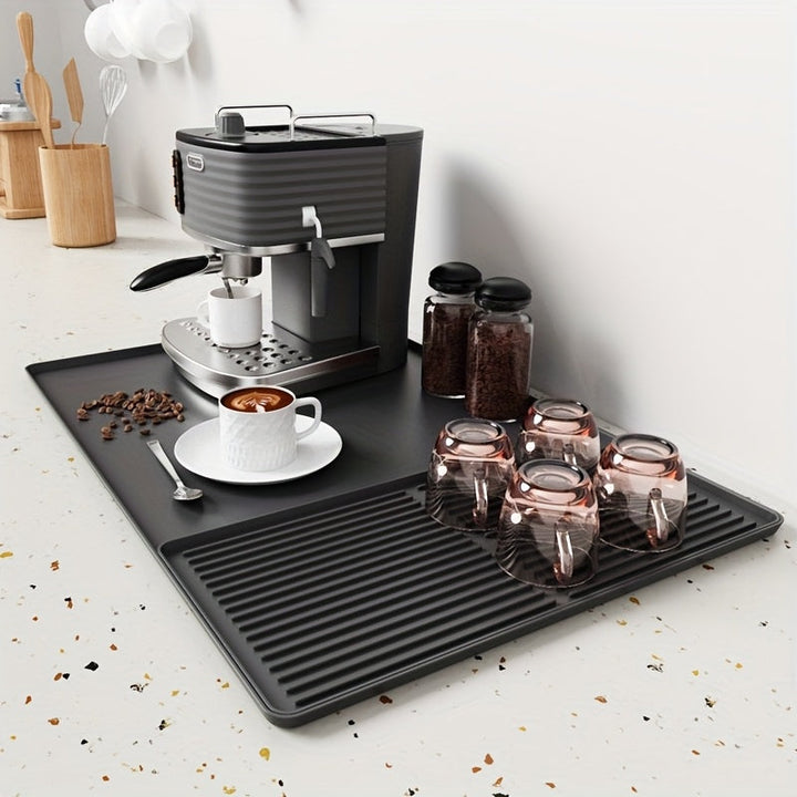 Universal 2-in-1 Silicone Coffee Mat with Raised Edges