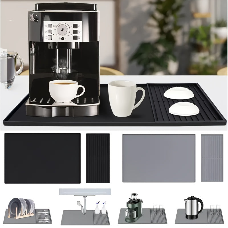 Universal 2-in-1 Silicone Coffee Mat with Raised Edges