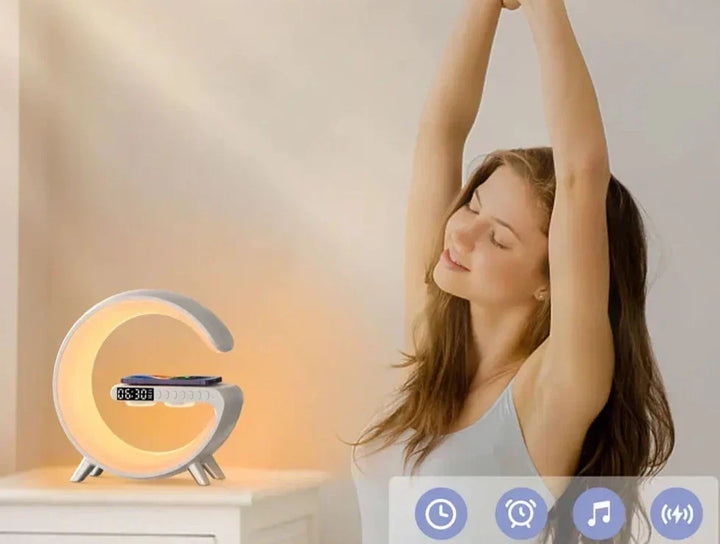 Smart Multifunctional Speaker with Wireless Charging and Light