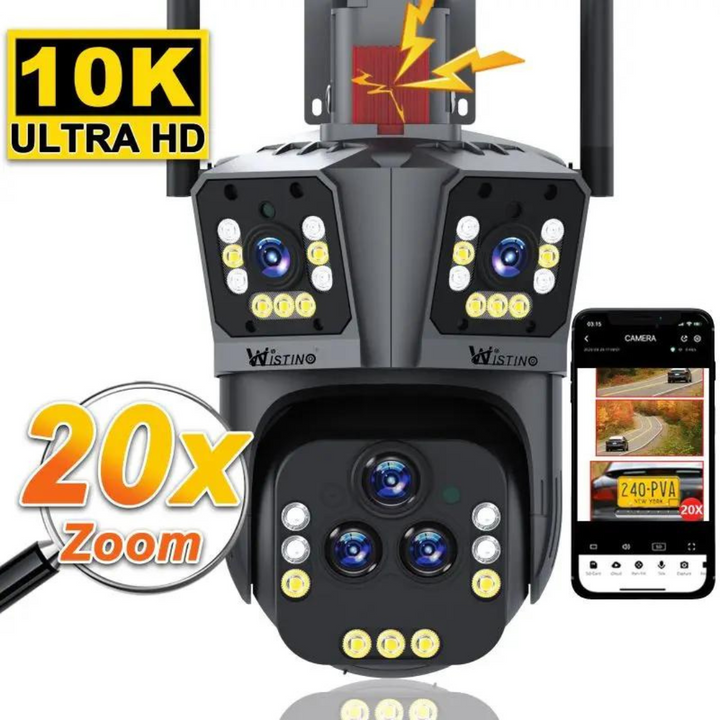 Smart Wi-Fi Security Camera with 20 MP and 20x Zoom