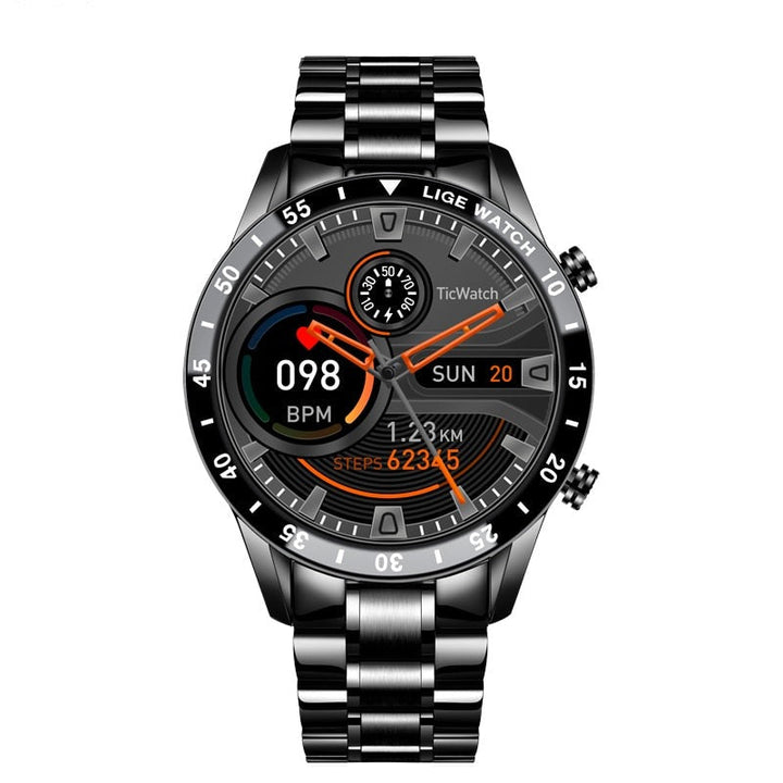 Smart clock for men with bluetooth and pulse gauge