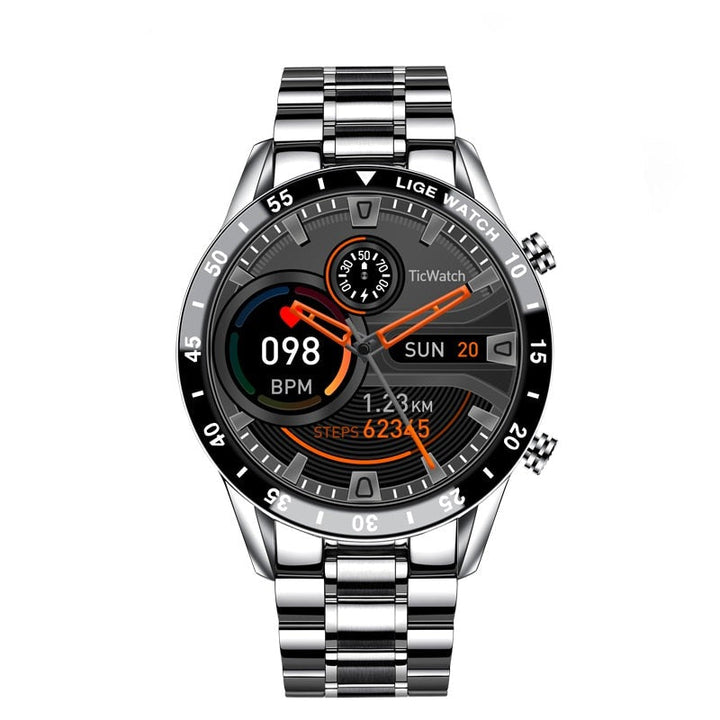 Smart clock for men with bluetooth and pulse gauge