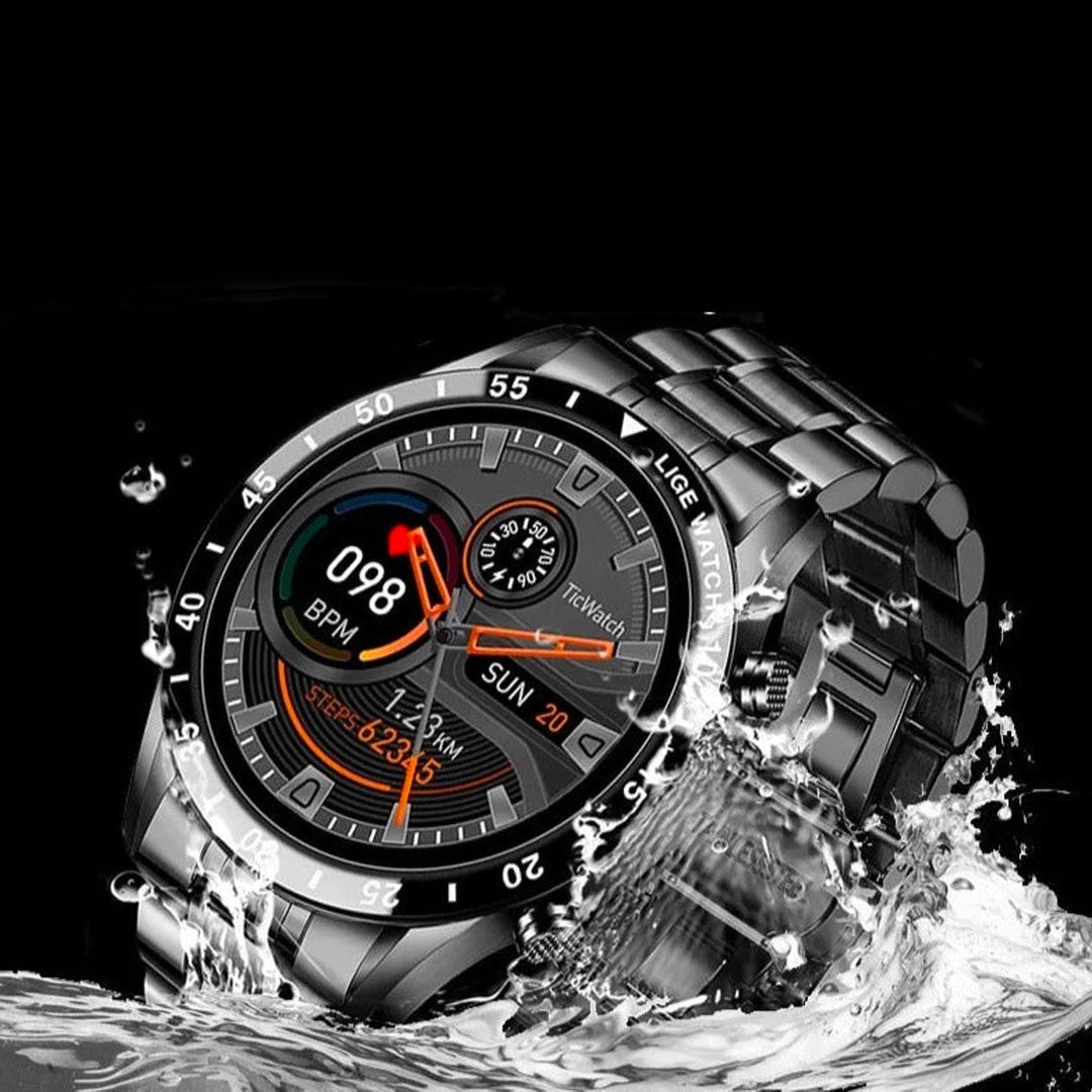 Smart clock for men with bluetooth and pulse gauge