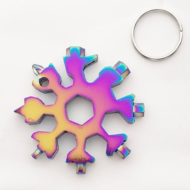 Unisex Snowflake Multi-Tool – Compact Keyring Tool