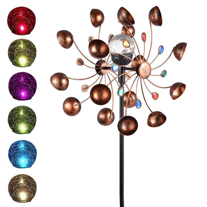 Solar powered Wind Spinner in Glass Ball