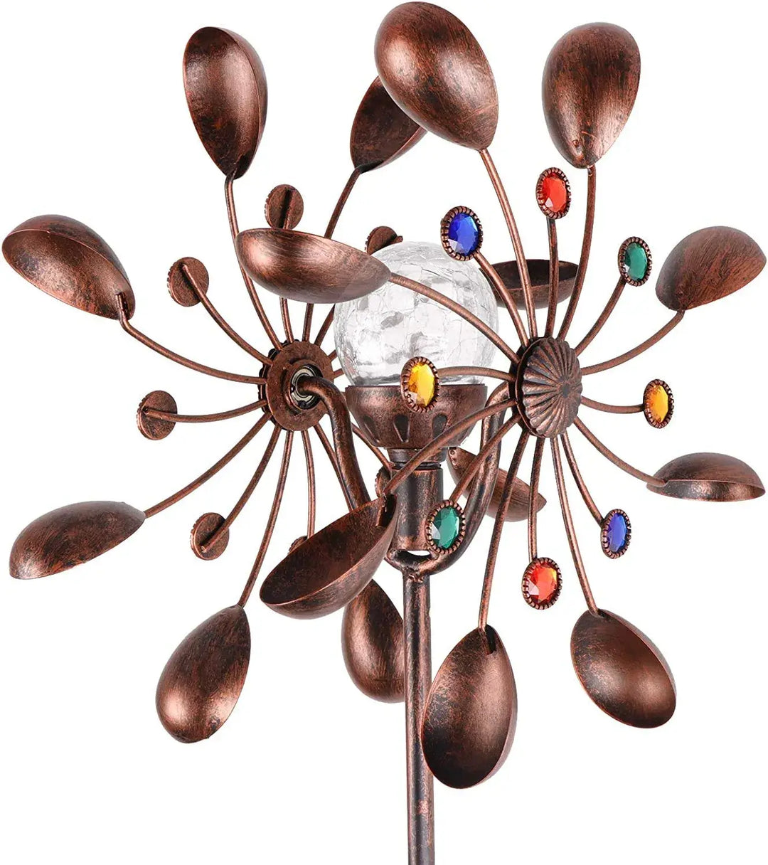 Solar powered Wind Spinner in Glass Ball
