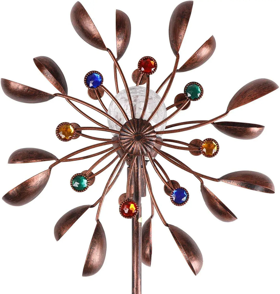 Solar powered Wind Spinner in Glass Ball