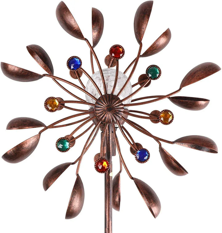 Solar powered Wind Spinner in Glass Ball