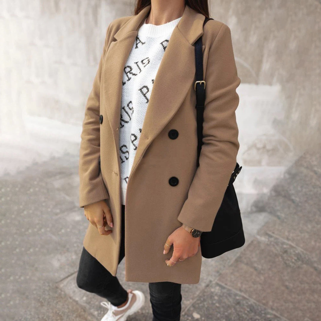 Women Winter coat Double-breasted Timeless – Warm &amp; Stylish