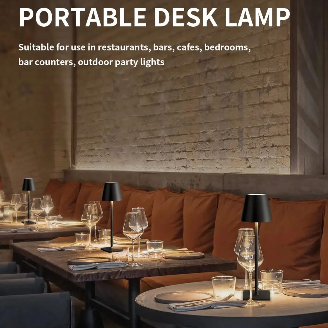 Wireless Table Lamp with Touch Control and USB Charging