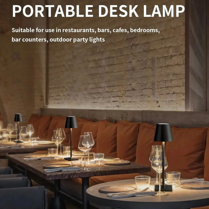 Wireless Table Lamp with Touch Control and USB Charging