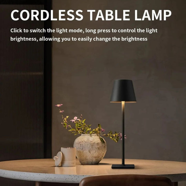 Wireless Table Lamp with Touch Control and USB Charging