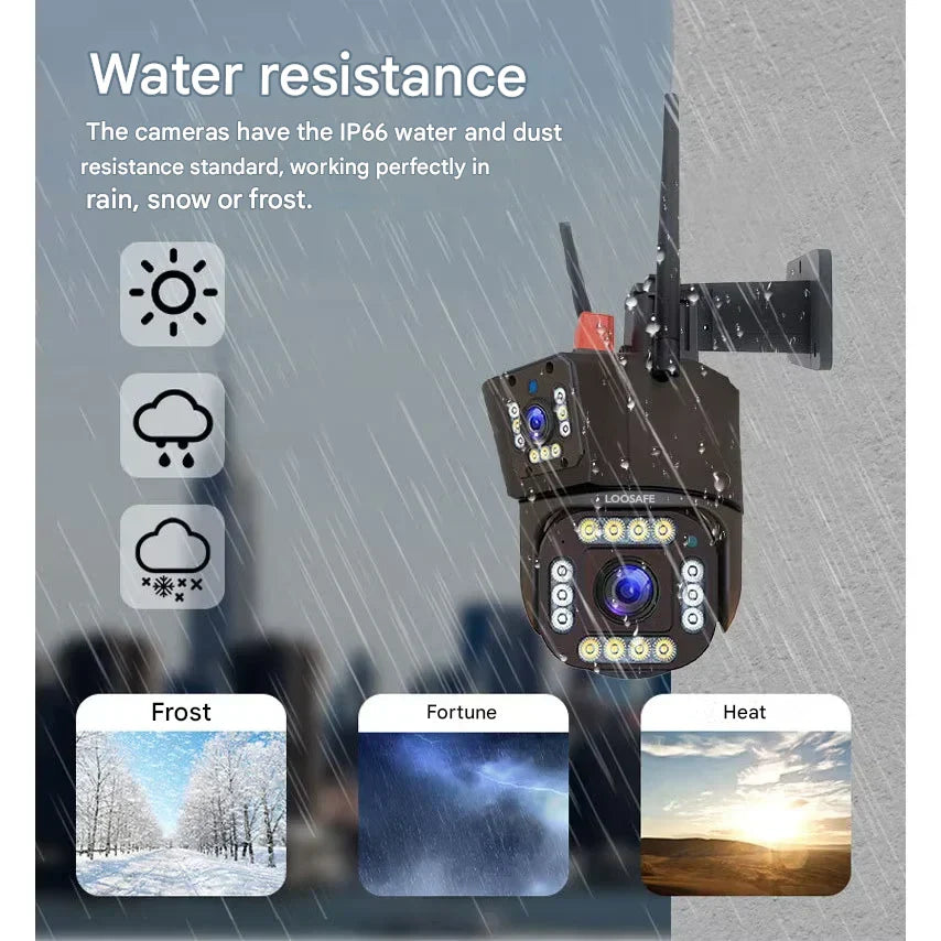 Wireless 4 k security camera with solcellepanel for home and garden
