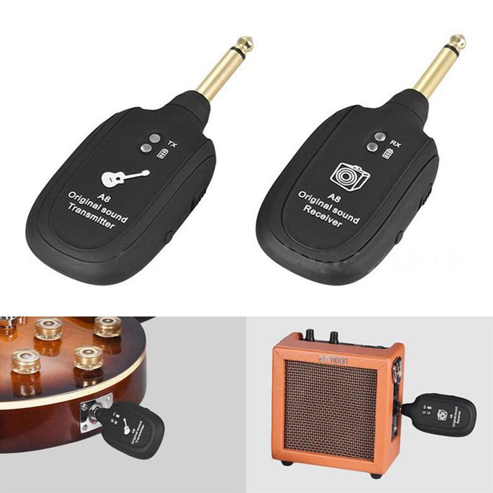 Wireless Guitar Amplifier System – Transmitter &amp; Receiver for Free Playing