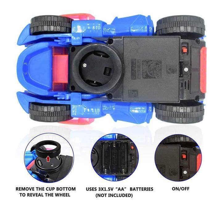 Transformer only dinosaur car with led-ljus for children
