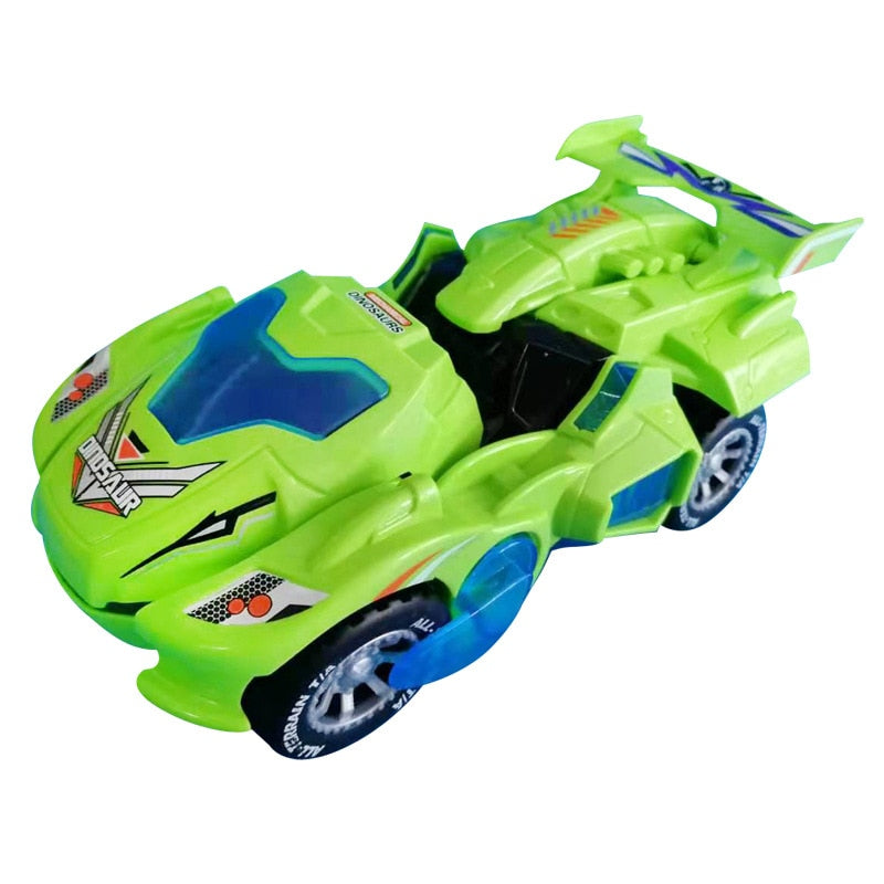 Transformer only dinosaur car with led-ljus for children