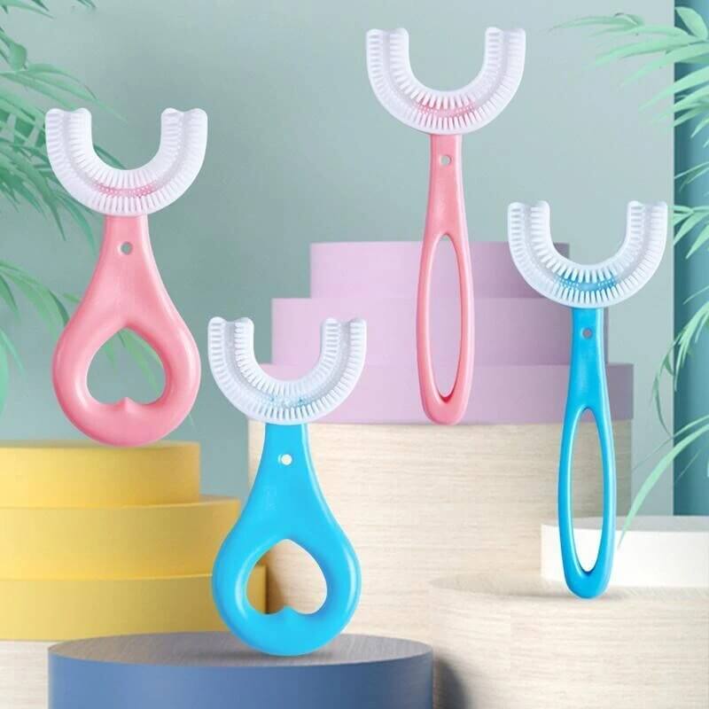 Soft U-shaped toothbrush for children