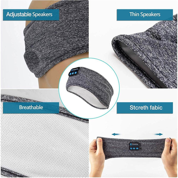 Unisex Bluetooth Headband with Integrated Headphones