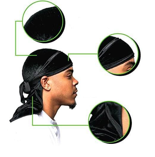 Unisex premium velvet durag for hair styling and waves