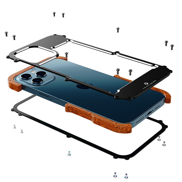 Unisex iPhone Case in Wooden Design