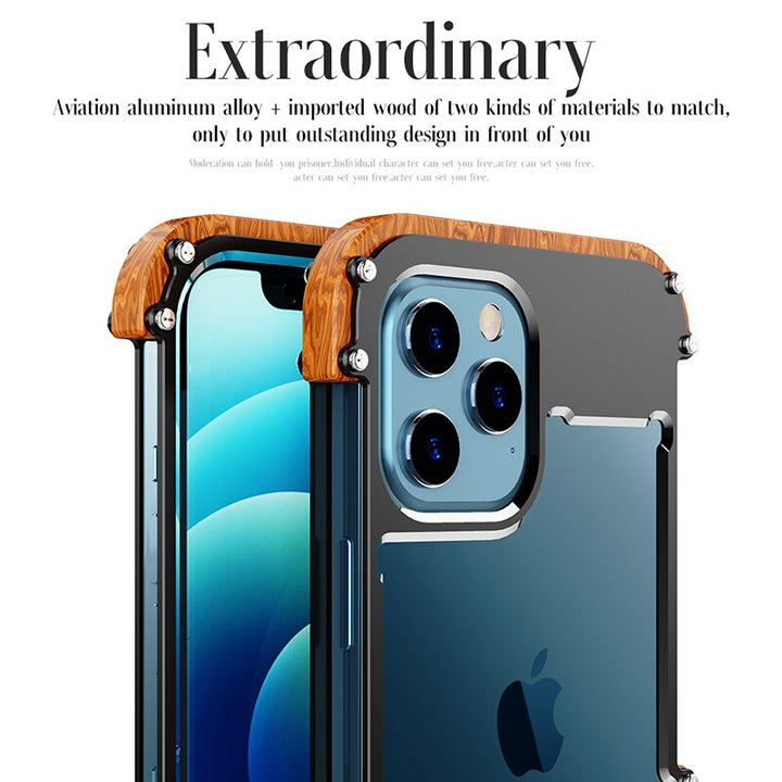 Unisex iPhone Case in Wooden Design