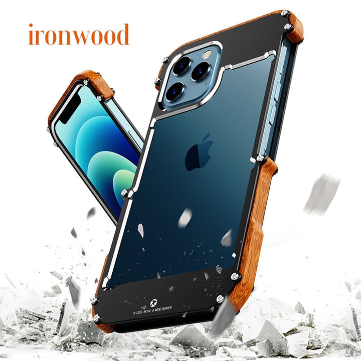 Unisex iPhone Case in Wooden Design