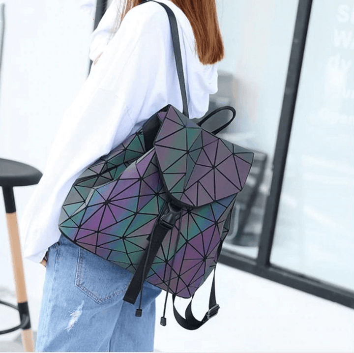 Unisex Luminous Geometric Backpack