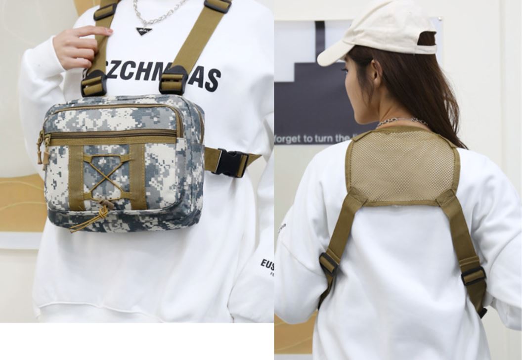 Unisex utility chest bag - durable &amp; practical for busy &amp; adven revel